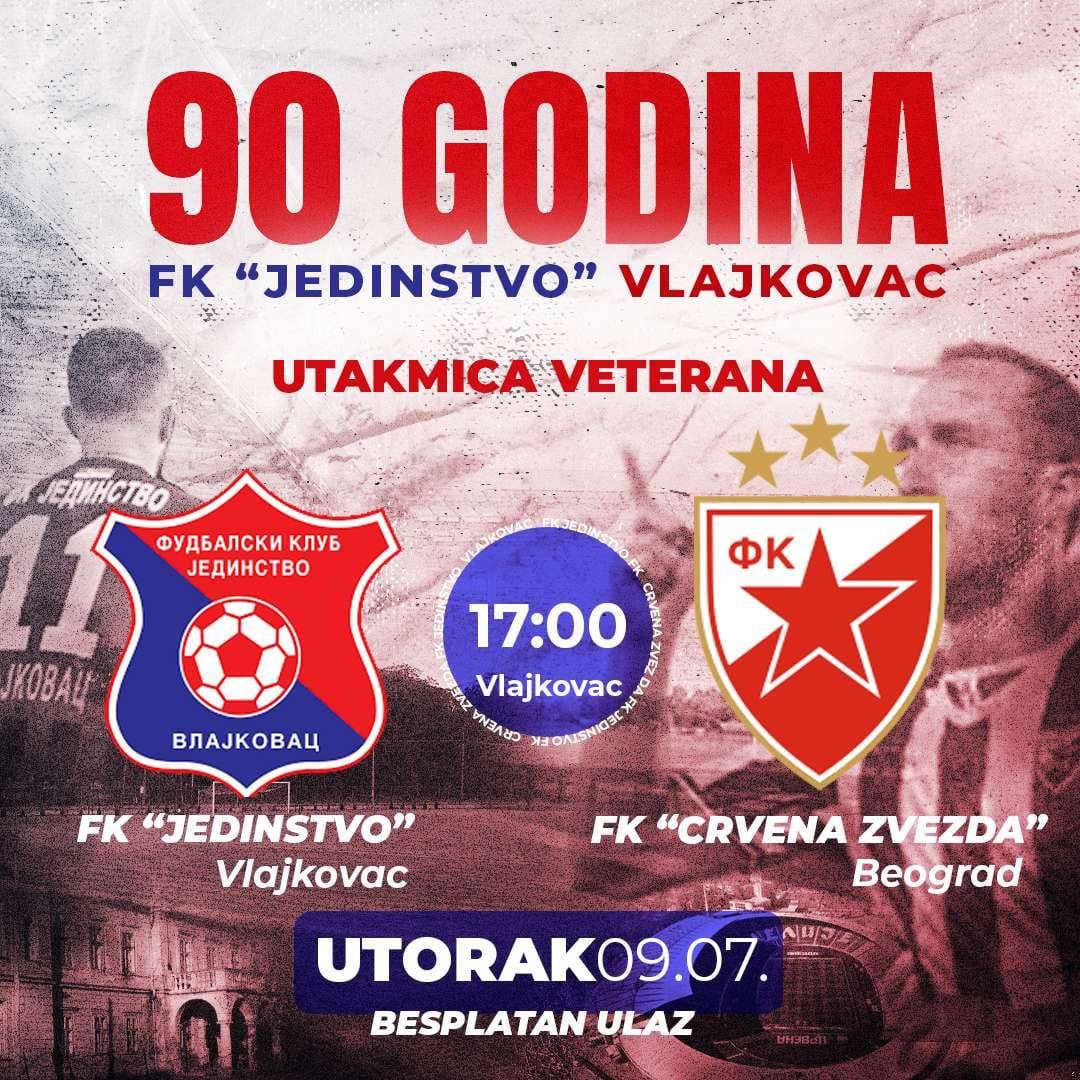 FK Jedinstvo Vlajkovac proslavlja 90. rođendan utakmicom sa Crvenom Zvezdom